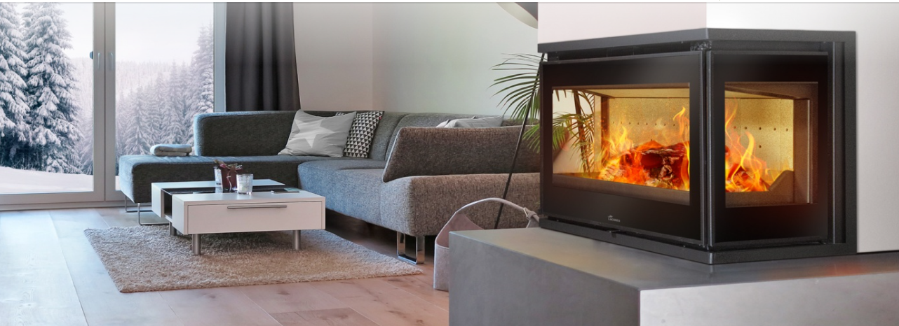 Lacunza Adour 800 CLID Three-Sided Fireplace