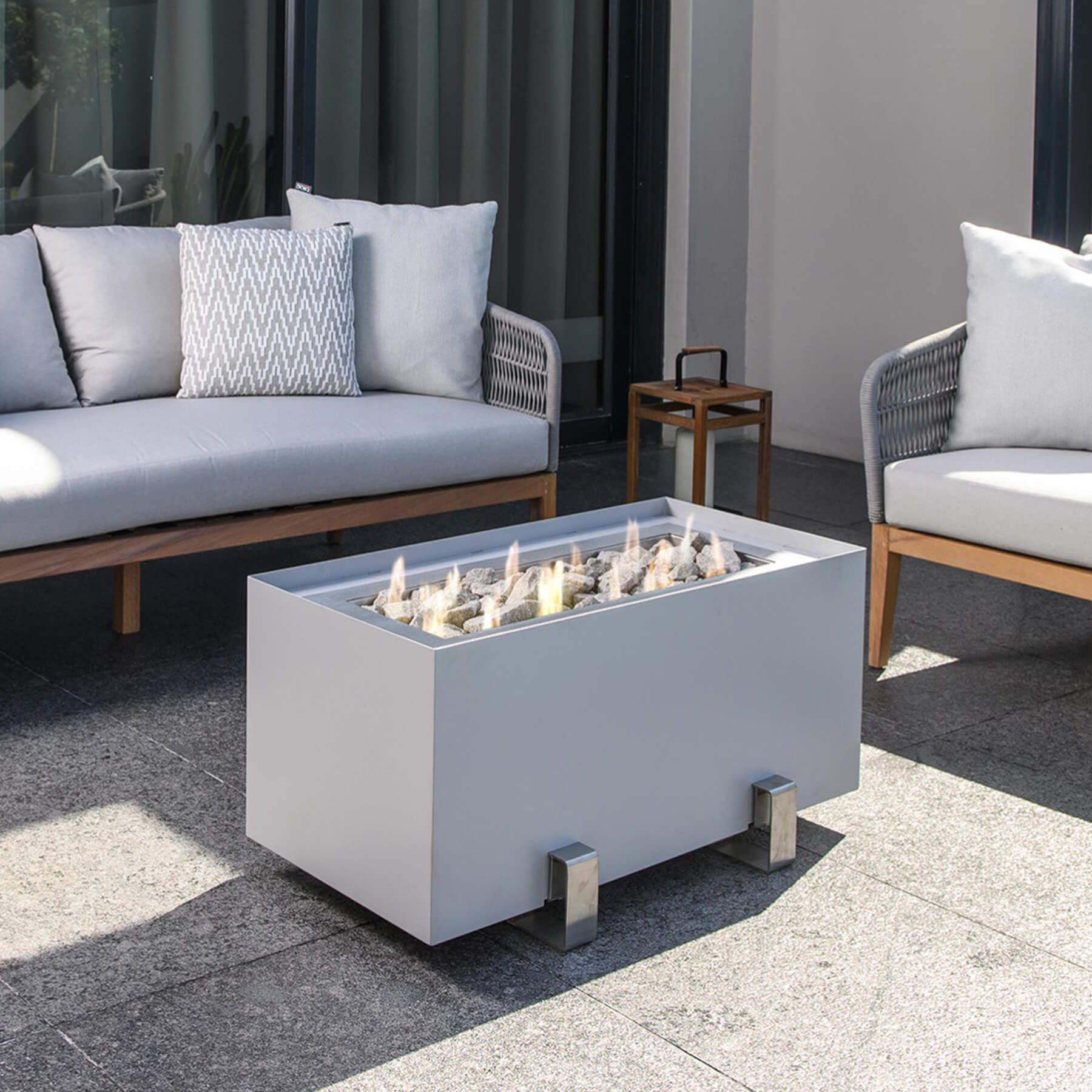 Signi Fires Outdoor Rectangular Gas Fire Pit 800