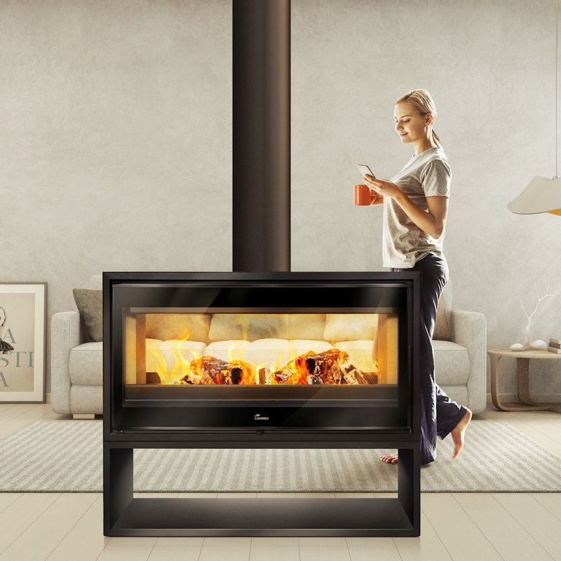 Lacunza Verona 1000 Freestanding With Base wood fireplace