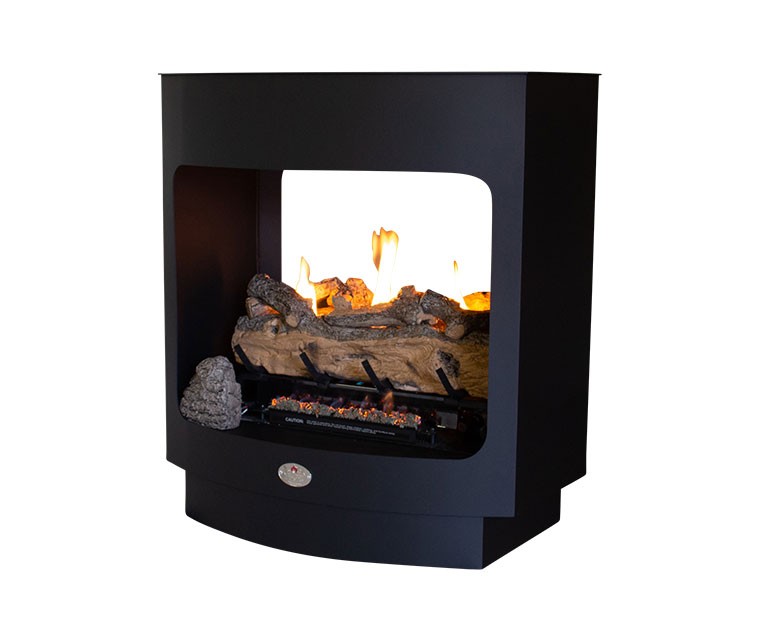 Maluti Gas Firebox Double Sided Freestanding Model 760 (Split Oak Logset) – image 2