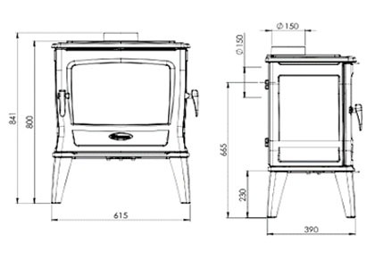 Dovre Tai 45WD With Side Door (9-11kW) – image 2