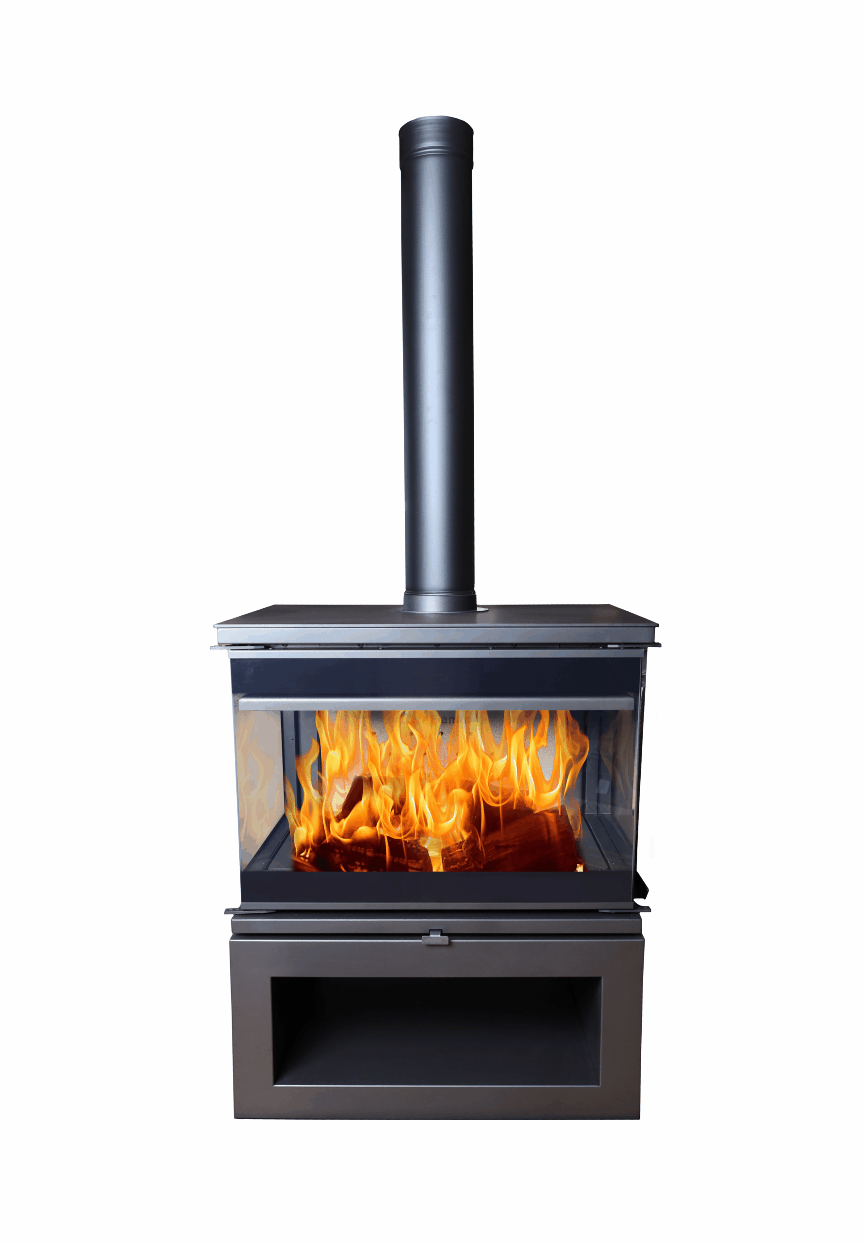 Flamm Peninsula 780 with Log Base Freestanding Fireplace (12-14kW) (Standard) – image 4